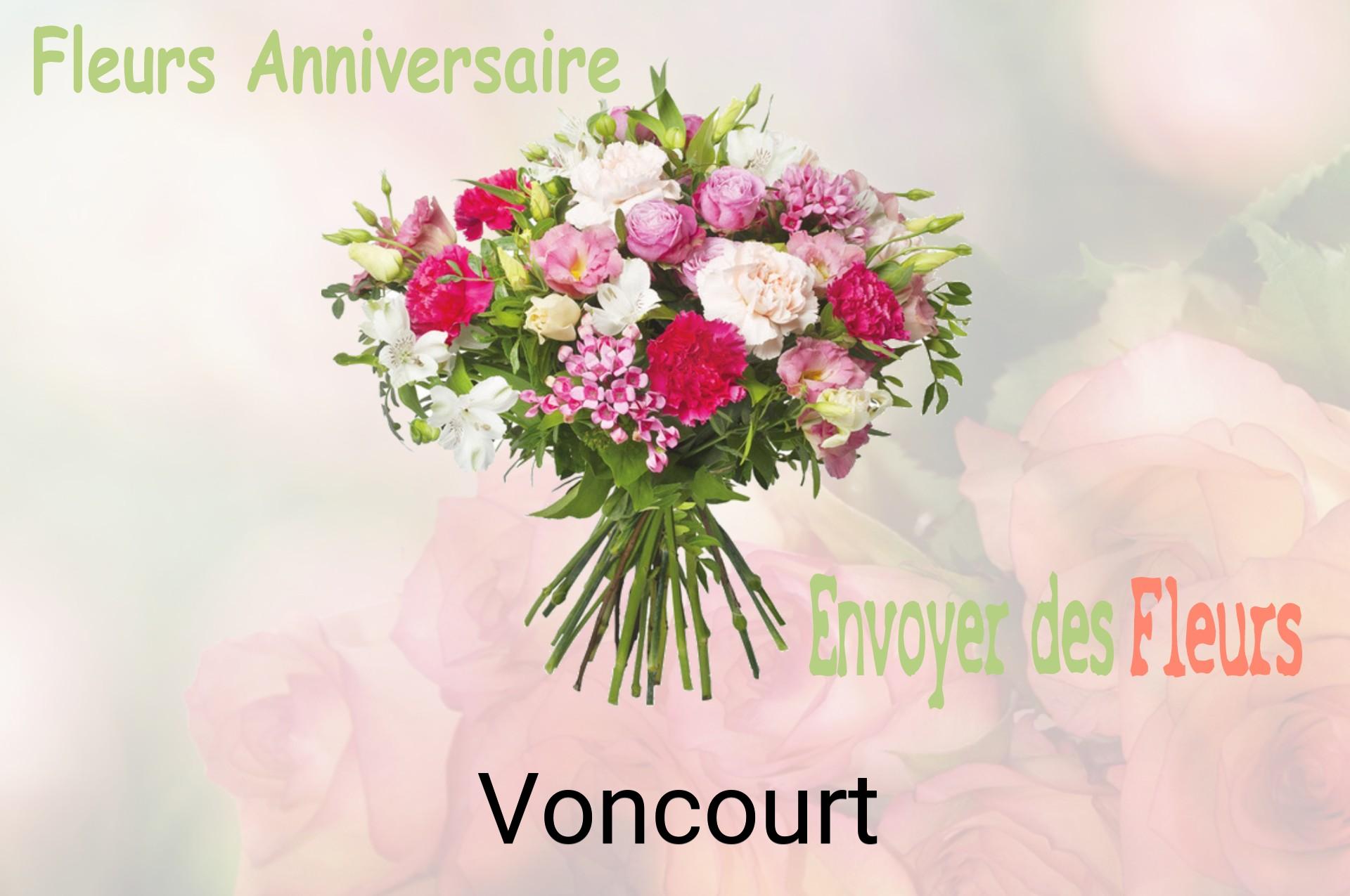 Bouquet de fleurs d’anniversaire livré à Voncourt