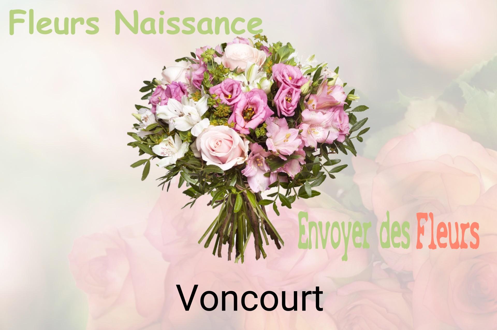 Bouquet de fleurs de naissance livré à Voncourt