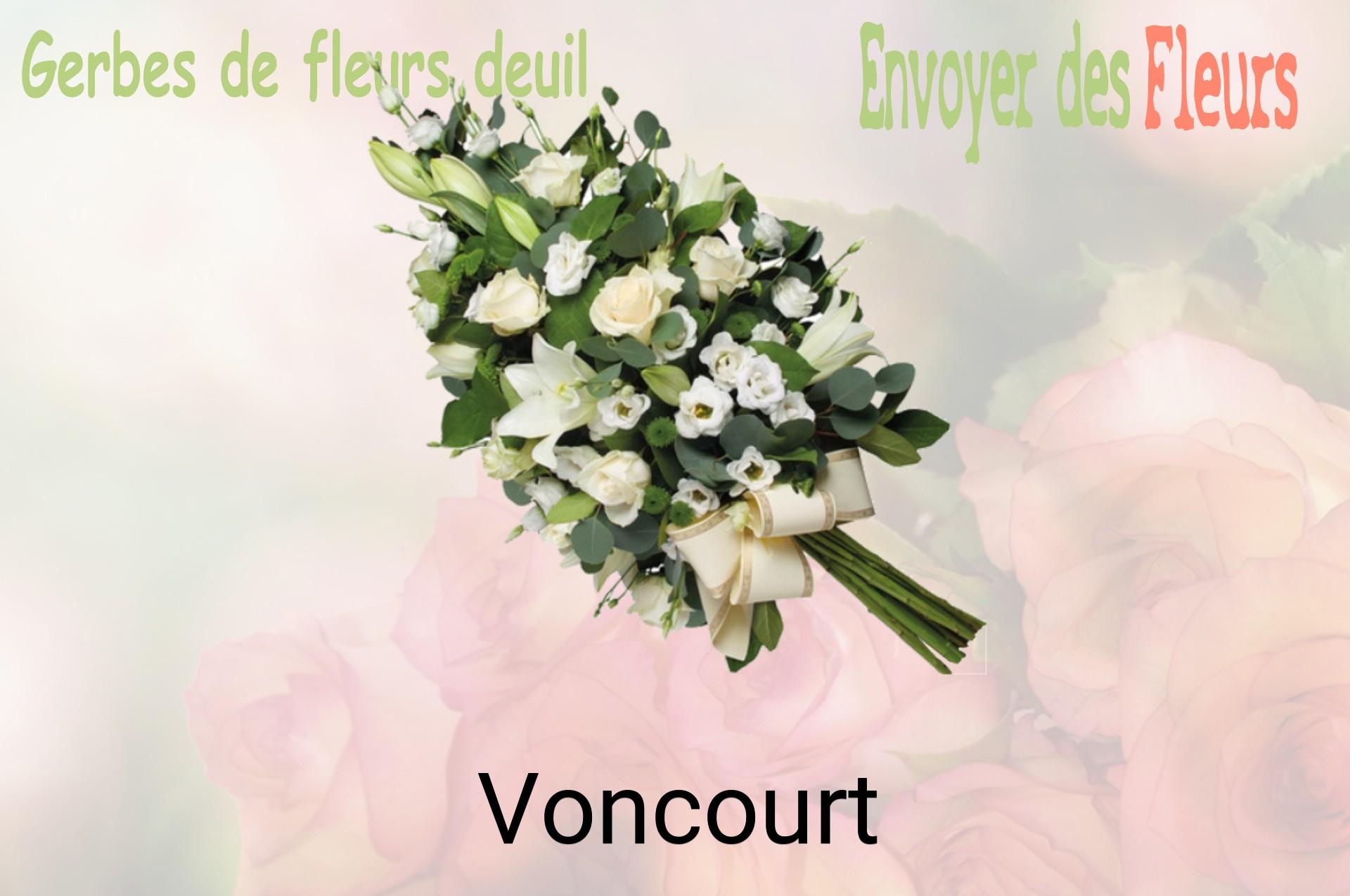 Gerbe de fleurs de deuil livrée à Voncourt